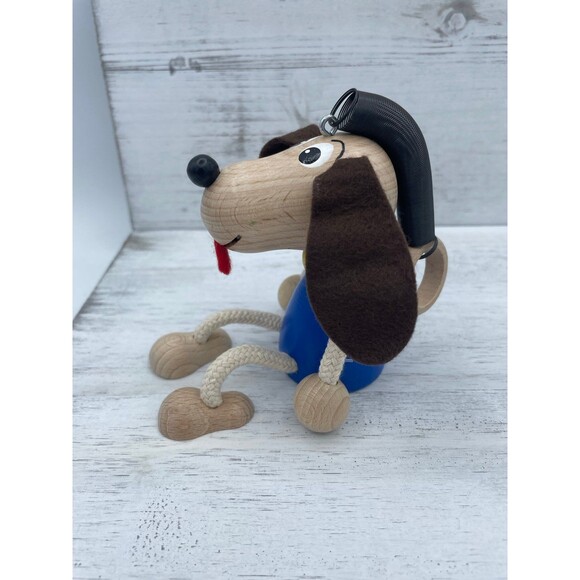 Vintage Wooden Bouncy Springy Wood DOG Made in Czech Republic for Petra Toys USA - Picture 2 of 8